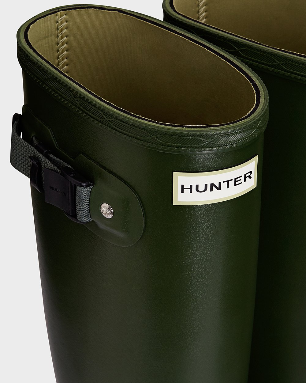 Womens Hunter Norris Field Neoprene Lined - Tall Rain Boots Green - 8530-AWUEH